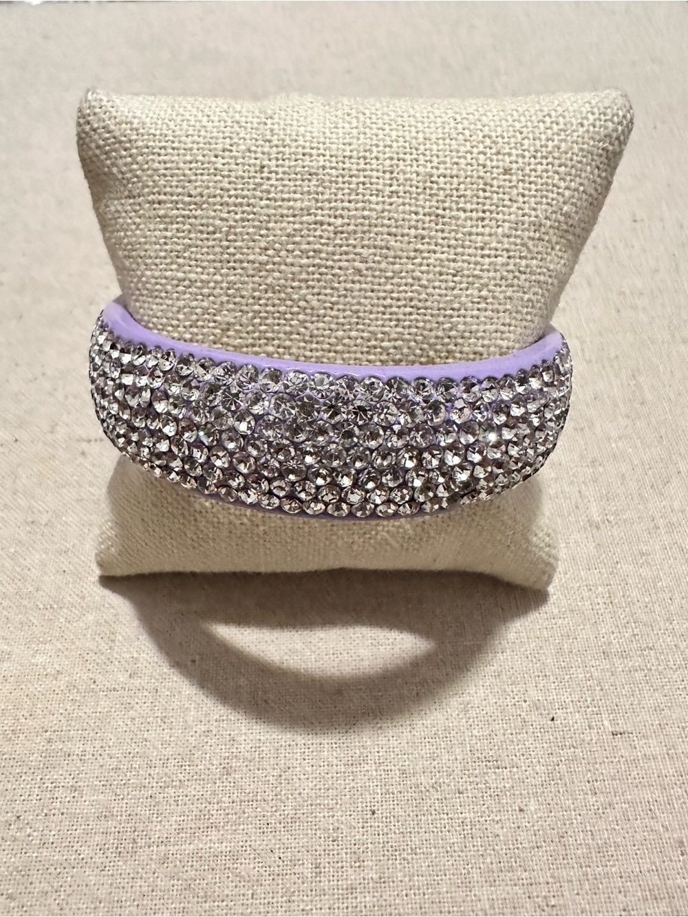 Vintage | Bracelet | Vintage Crystal Pavé Lilac Bangle Bracelet